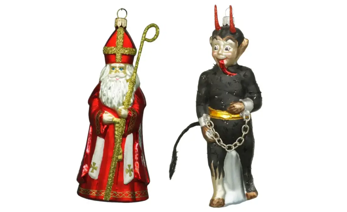 Nikolaus und Krampus Christbaumschmuck